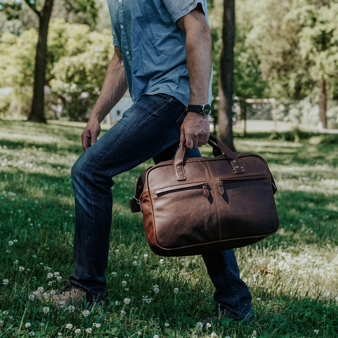 Walker Leather Pilot Bag | Vintage Oak