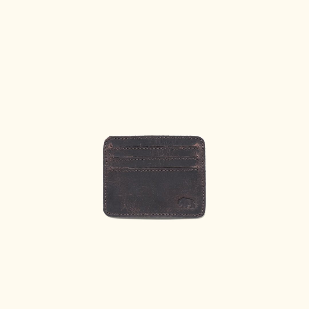 Roosevelt Leather Slim ID Wallet | Dark Oak