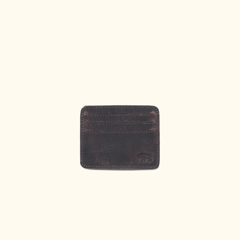 Roosevelt Leather Slim ID Wallet | Dark Oak
