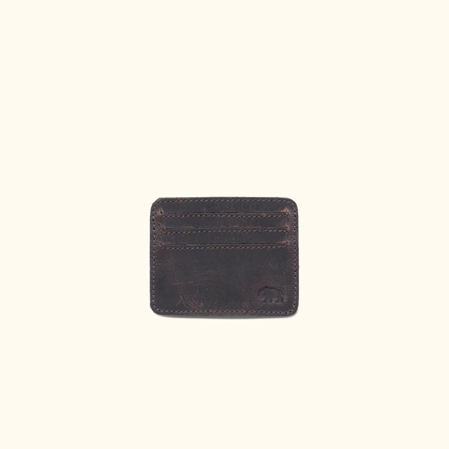 Roosevelt Leather Slim ID Wallet | Dark Oak