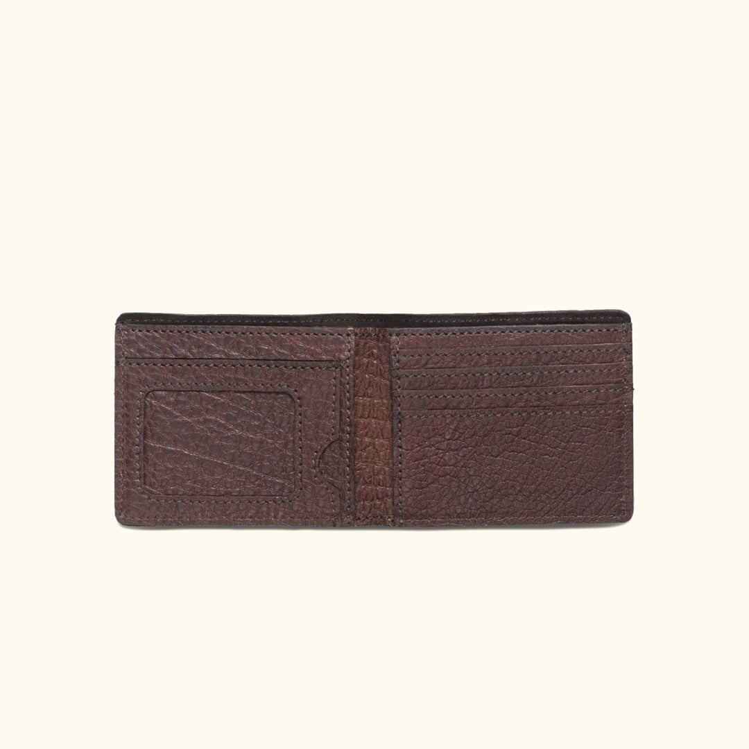 Limited Edition Roosevelt Leather Billfold Wallet | Buffalo Grain