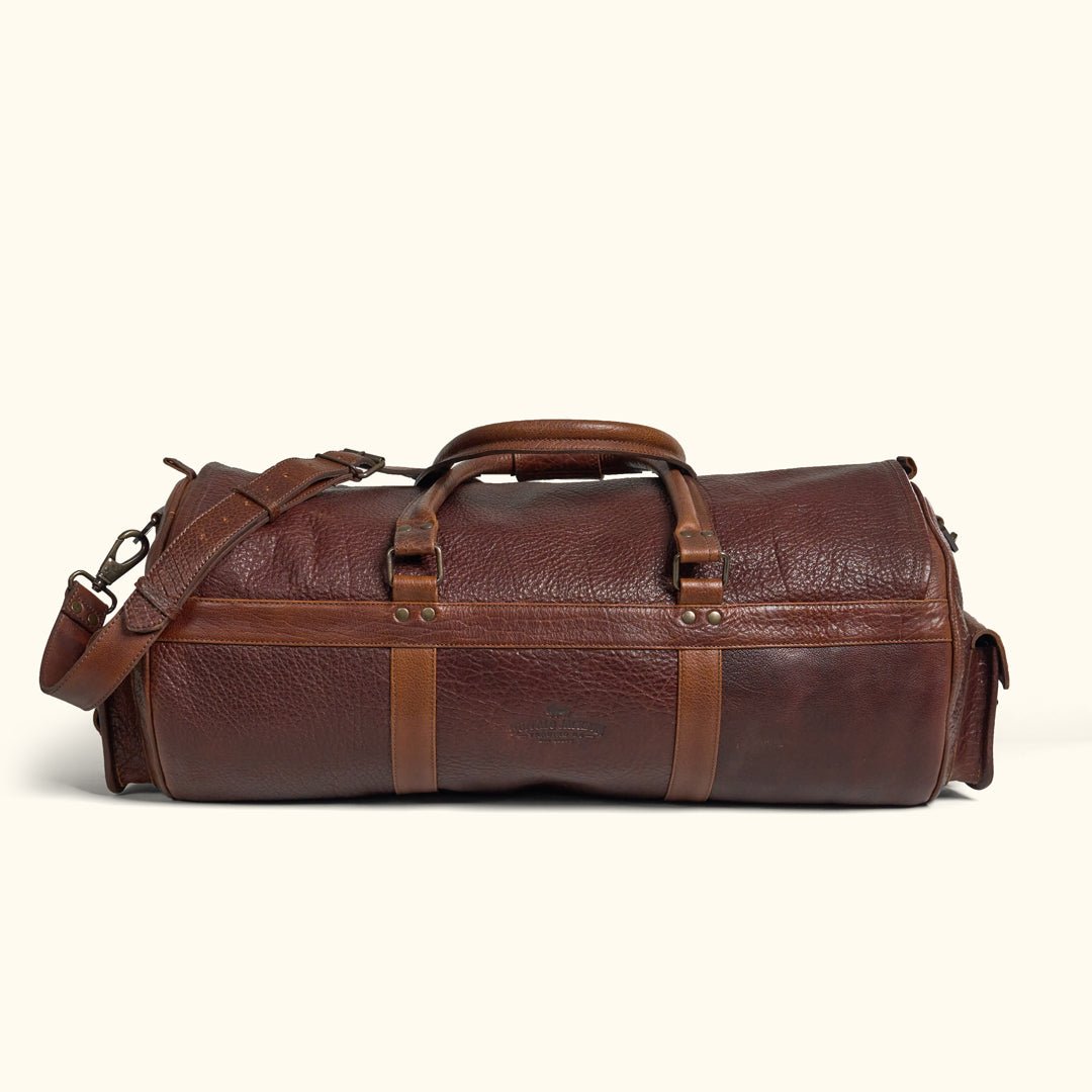 Limited Edition Roosevelt Buffalo Leather Travel Duffle Bag | Buffalo Grain