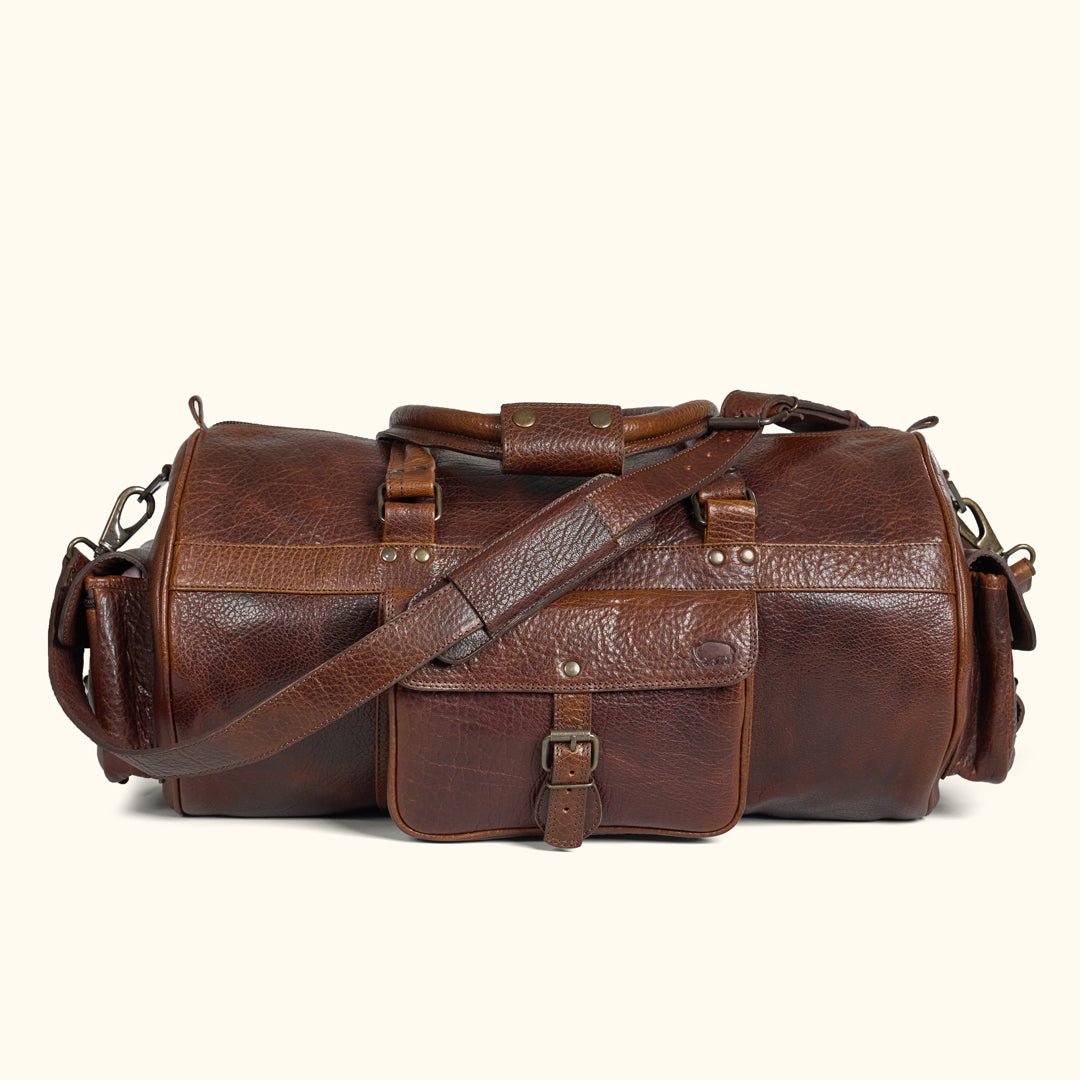 Limited Edition Roosevelt Buffalo Leather Duffle Bag | Buffalo Grain