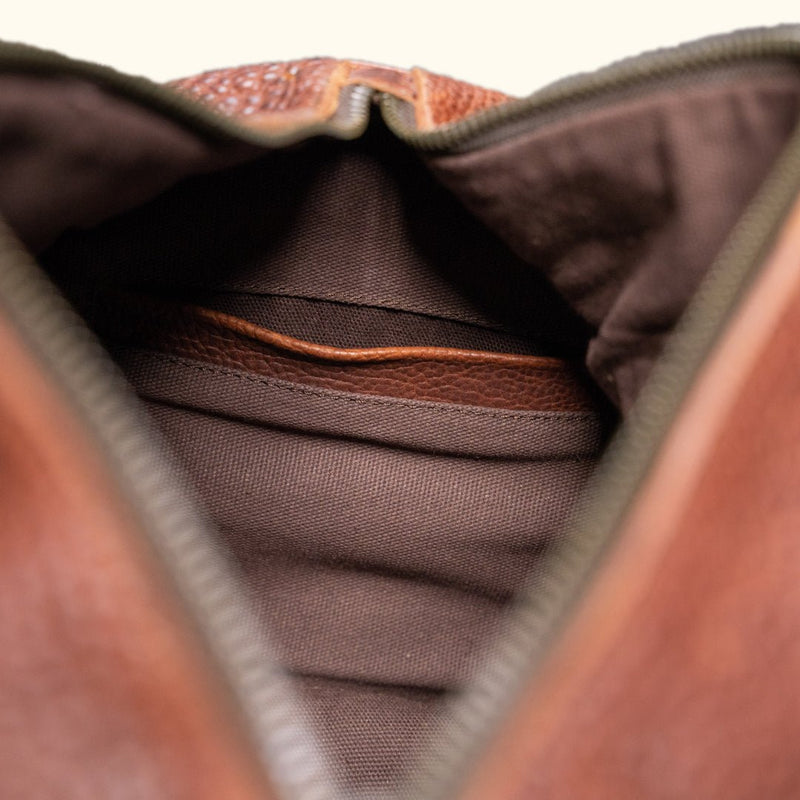 Ryder Reserve Bison Leather Travel Duffle Bag | Brown