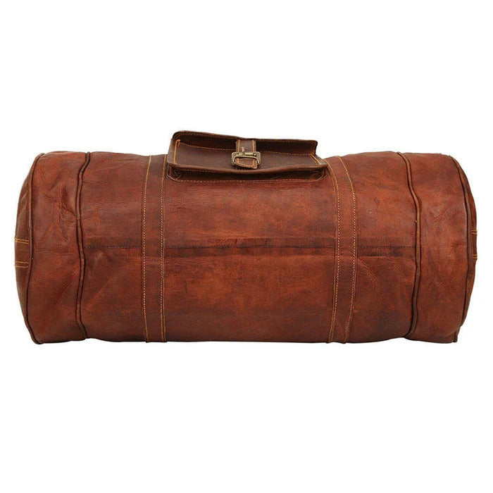 Handcrafted Classic Leather Travel Duffel Bag