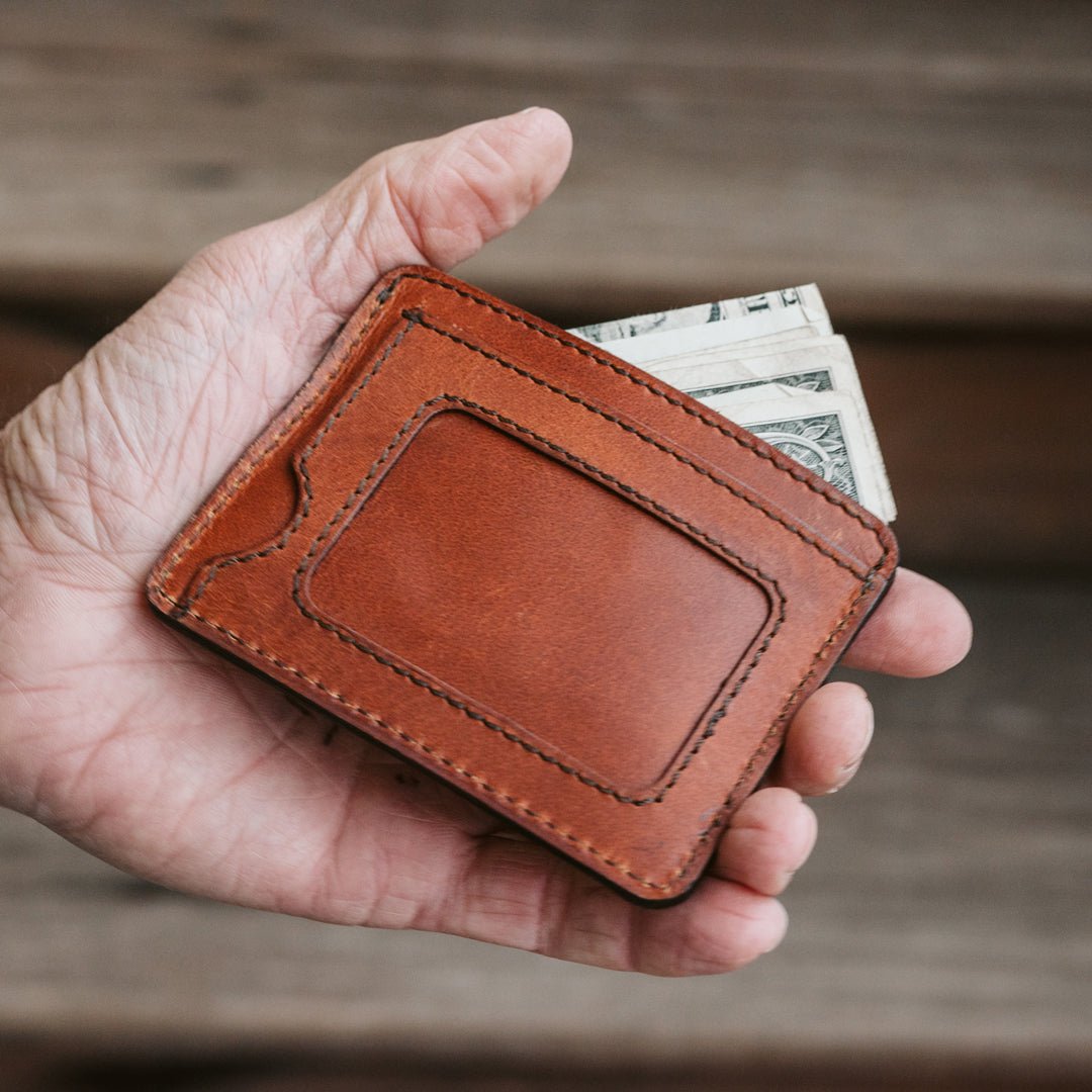 Roosevelt Leather Slim ID Wallet | Amber Brown