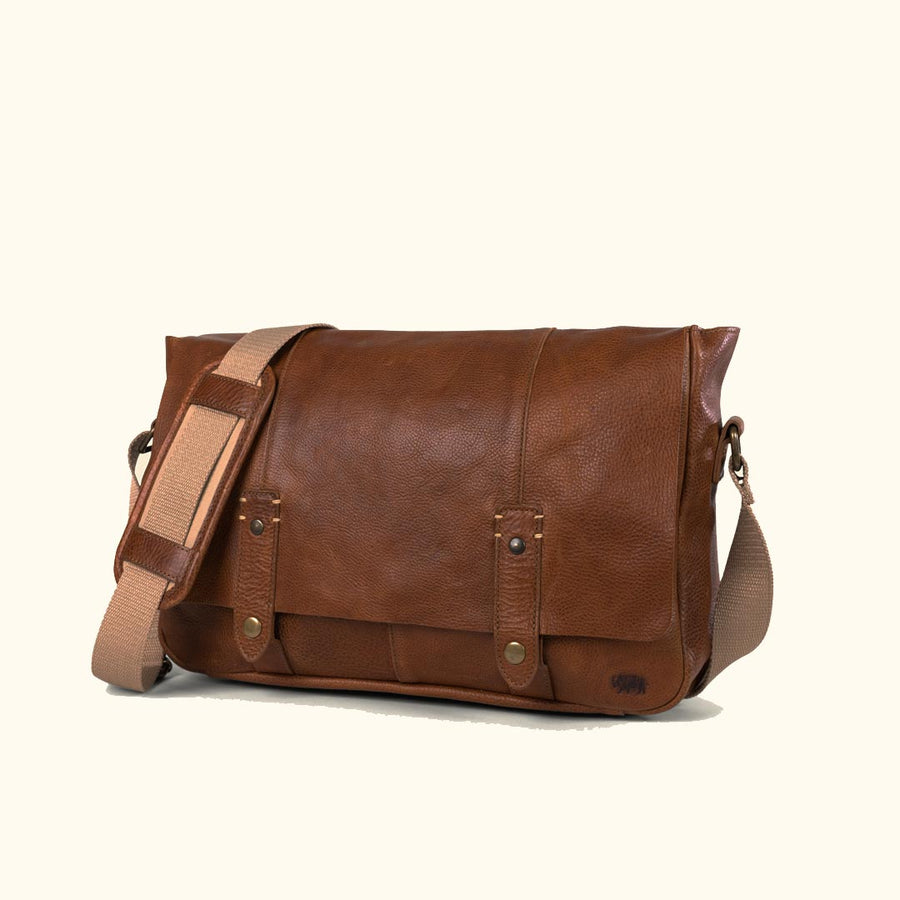 Walker Leather Messenger Bag | Rustic Tan