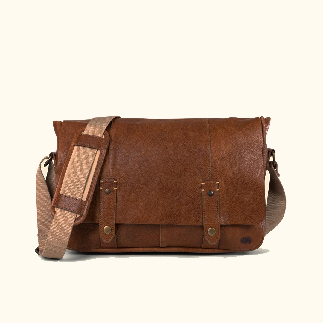 Walker Leather Messenger Bag | Rustic Tan