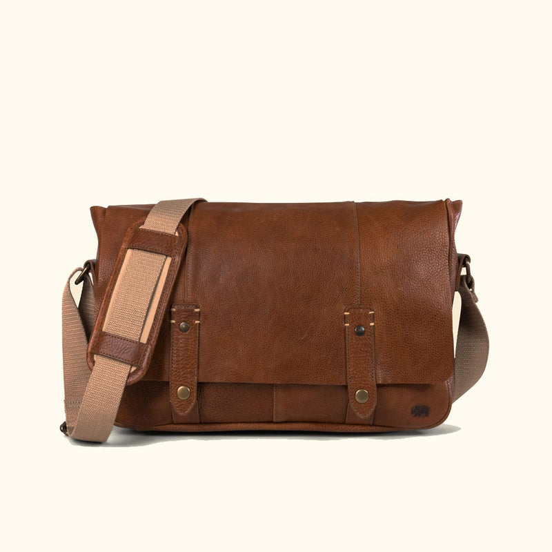 Walker Leather Messenger Bag | Rustic Tan