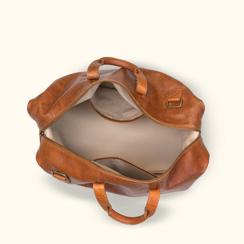 Walker Leather Weekend Bag | Rustic Tan  |  Duffle Bag